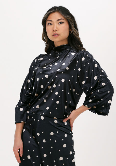 Zwarte HUNKON Blouse MADDIE BLOUSE - large