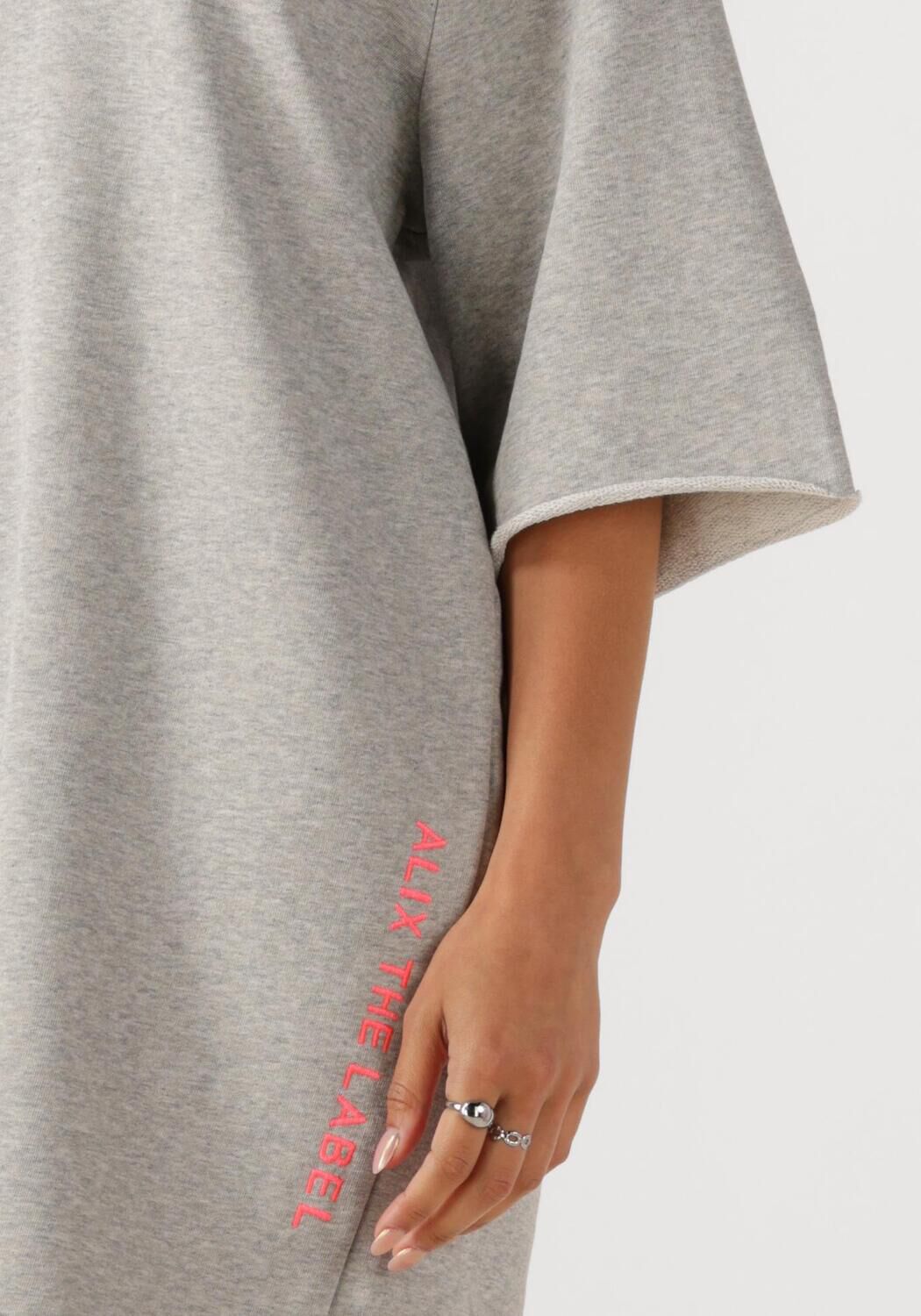 ALIX THE LABEL Dames Jurken Knitted Sweat Dress Grijs