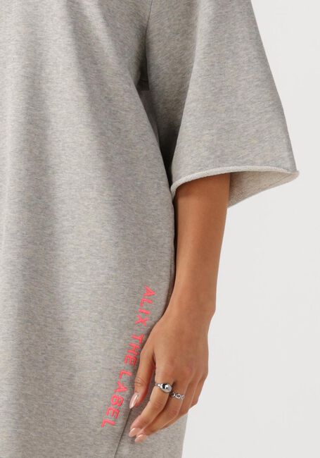 Grijze ALIX THE LABEL Mini jurk KNITTED SWEAT DRESS - large