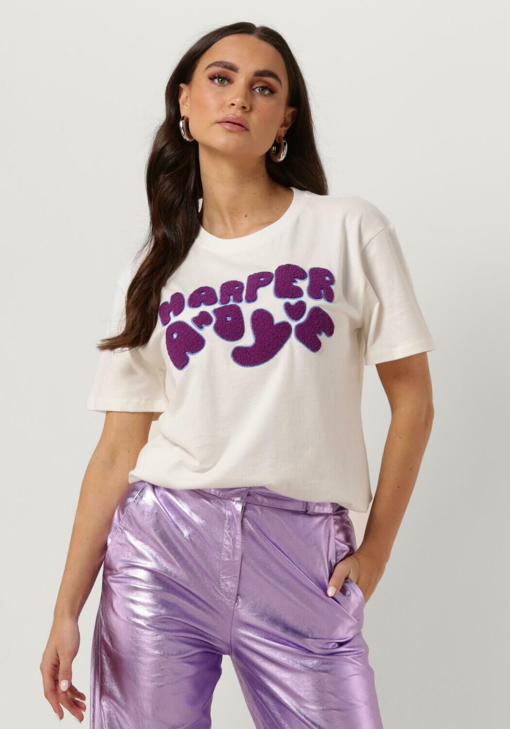 HARPER & YVE Dames Tops & T-shirts Logo-ss Ecru