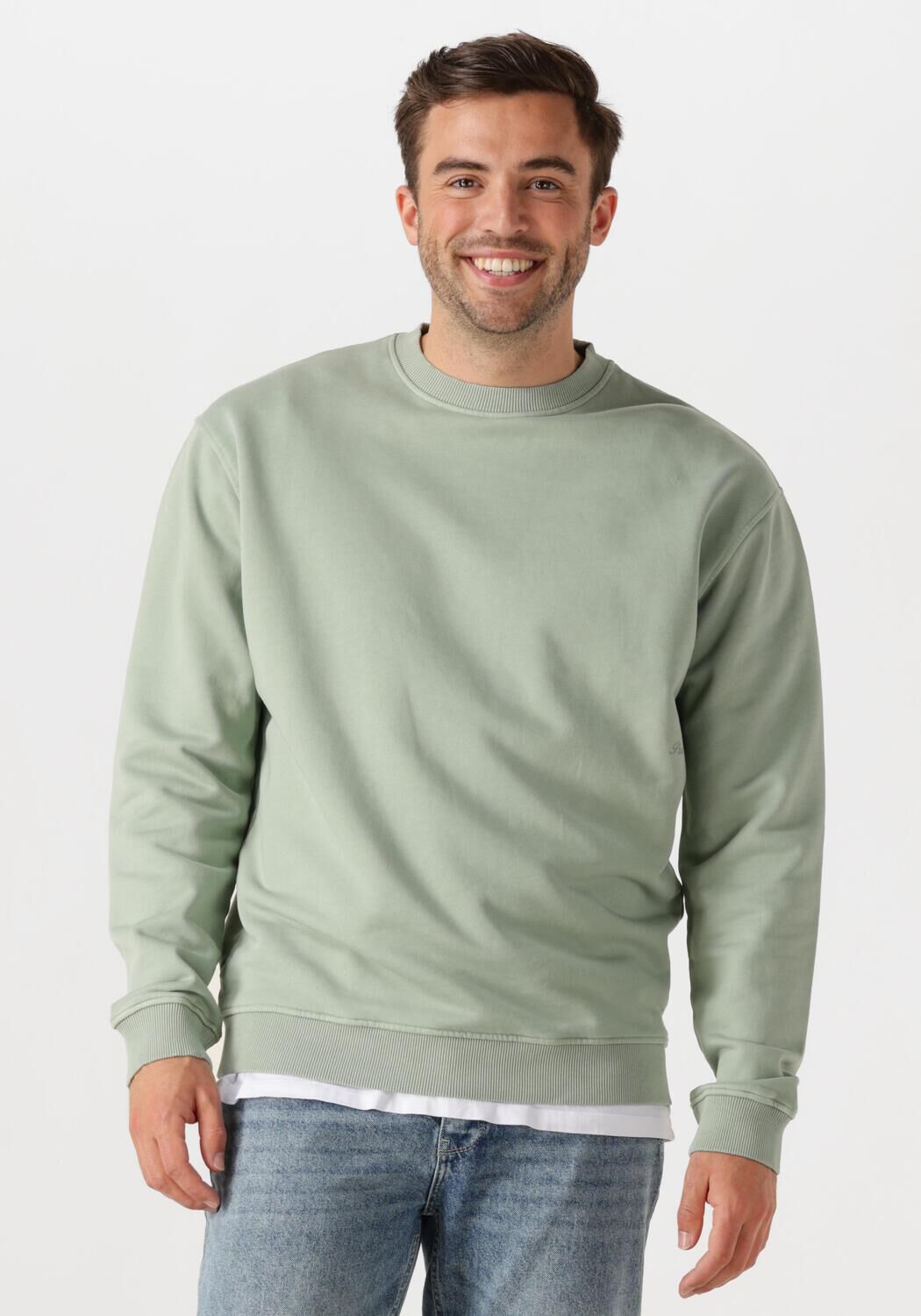 PURE PATH Heren Truien & Vesten Loose Fit Crewneck Ls Sweaters Mint