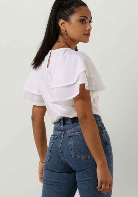 Witte SUMMUM Top TOP BUTTERFLY SLEEVES COTTON SINGLE JERSEY - large