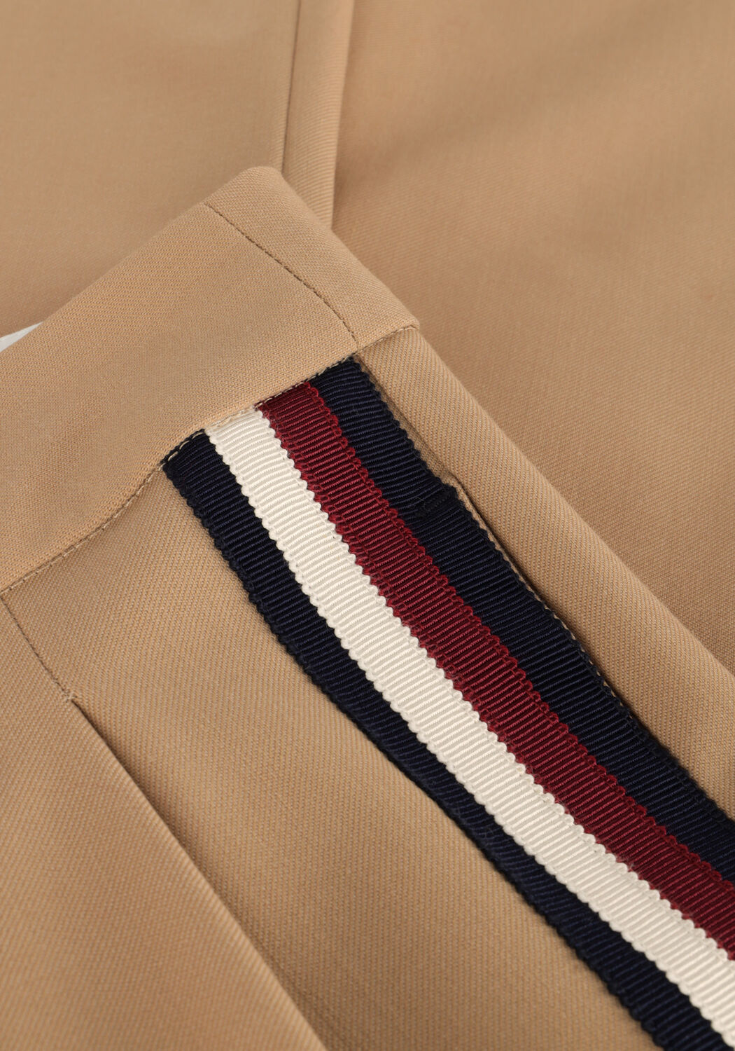 Beige TOMMY HILFIGER Wijde broek WIDE LEG PLEATED PANT - large