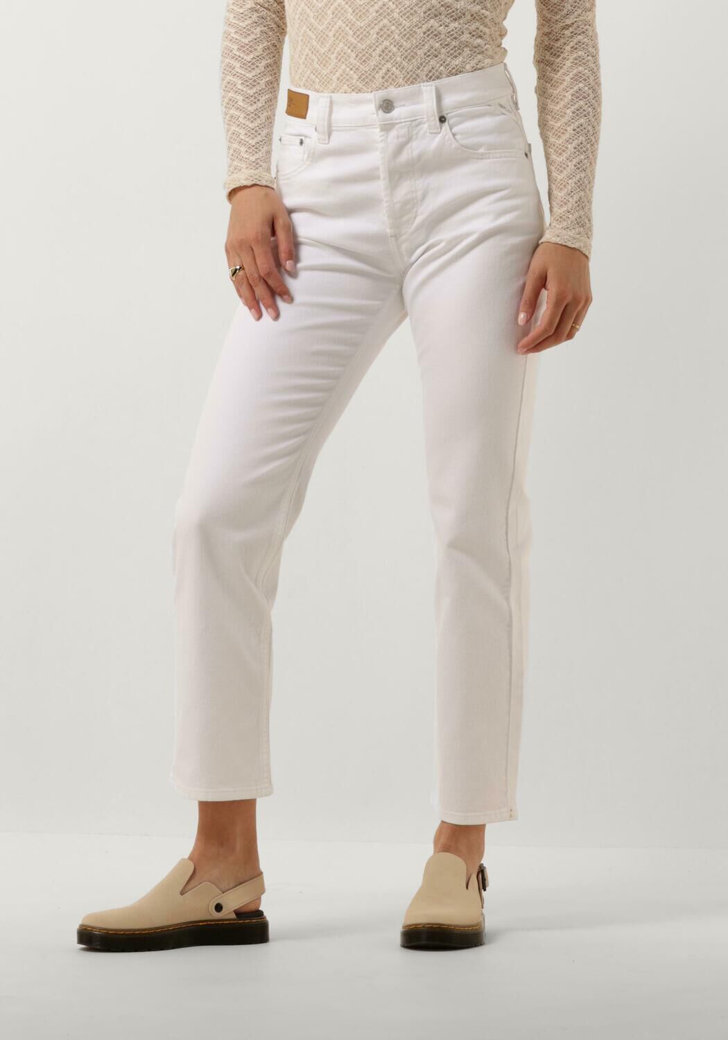 Replay Witte Straight Leg Jeans Maijke White Dames