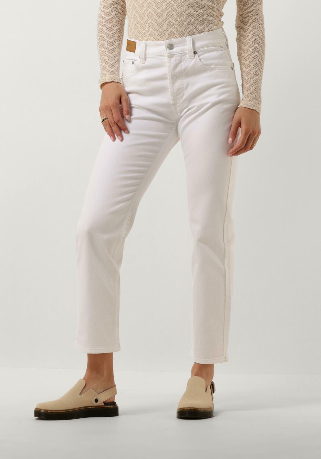 REPLAY Dames Jeans Maijke Straight Pants Wit