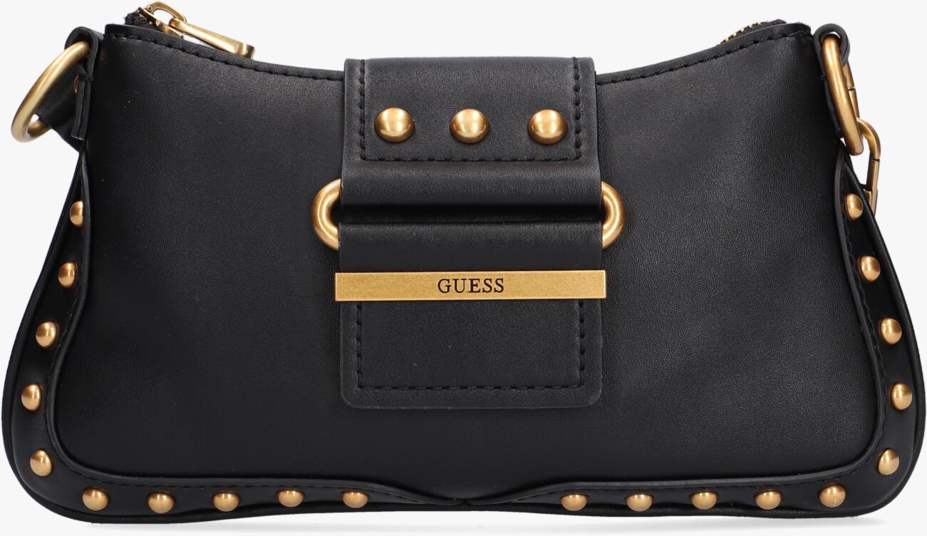 Zwarte GUESS Schoudertas GRETA ZIP SHOULDER BAG Omoda