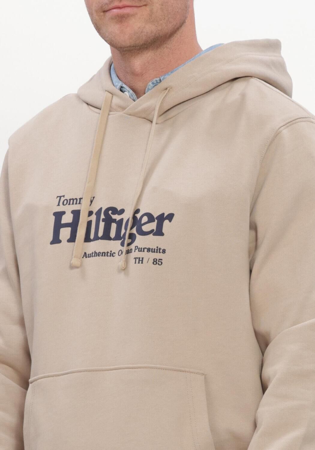 Beige TOMMY HILFIGER Sweater NAUTICAL GRAPHIC HOODIE - large
