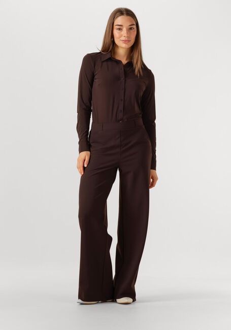 Bruine STUDIO ANNELOES Wijde broek LEXIE BONDED TROUSERS - large