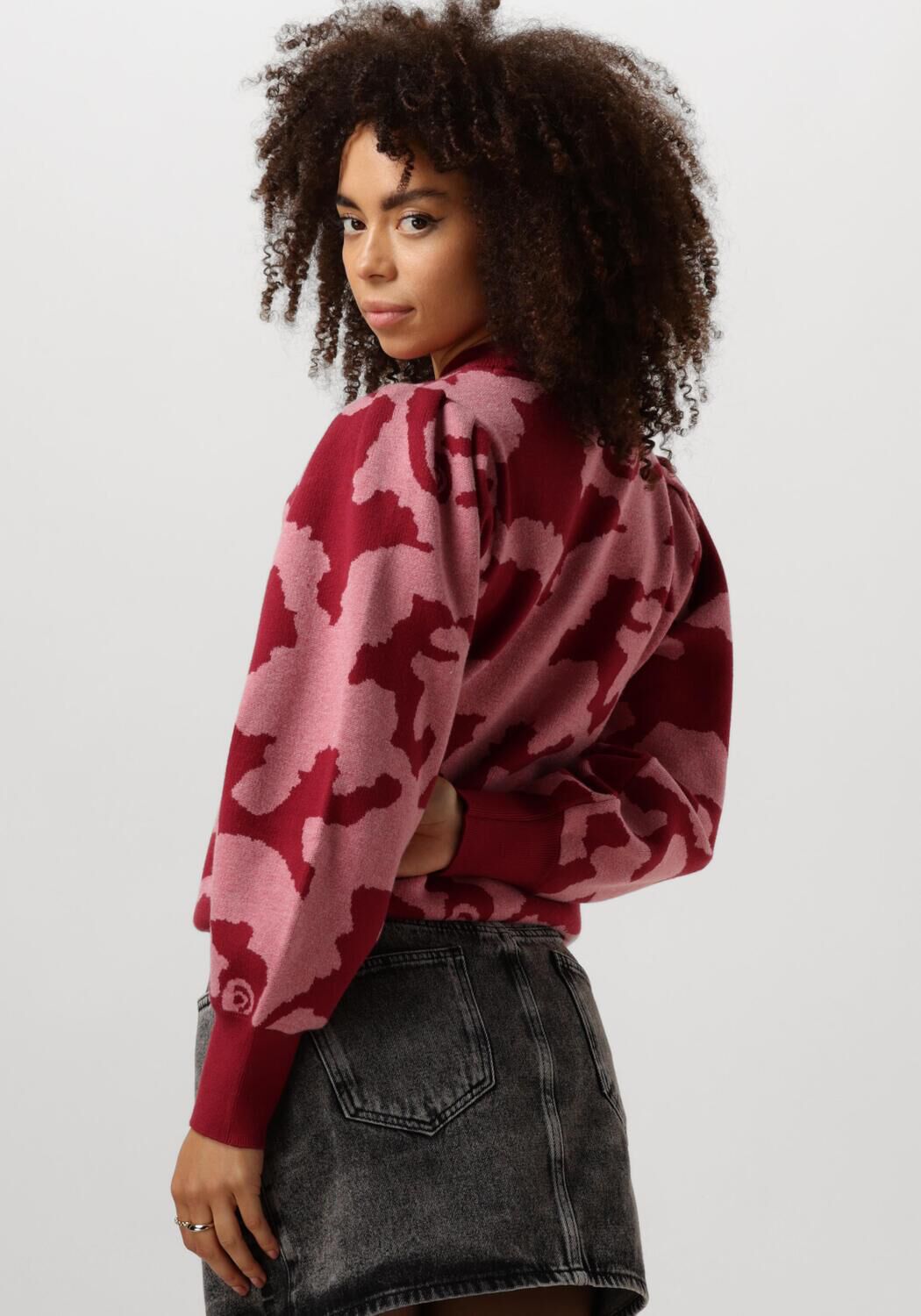 POM AMSTERDAM Dames Truien & Vesten Camo Red Roest
