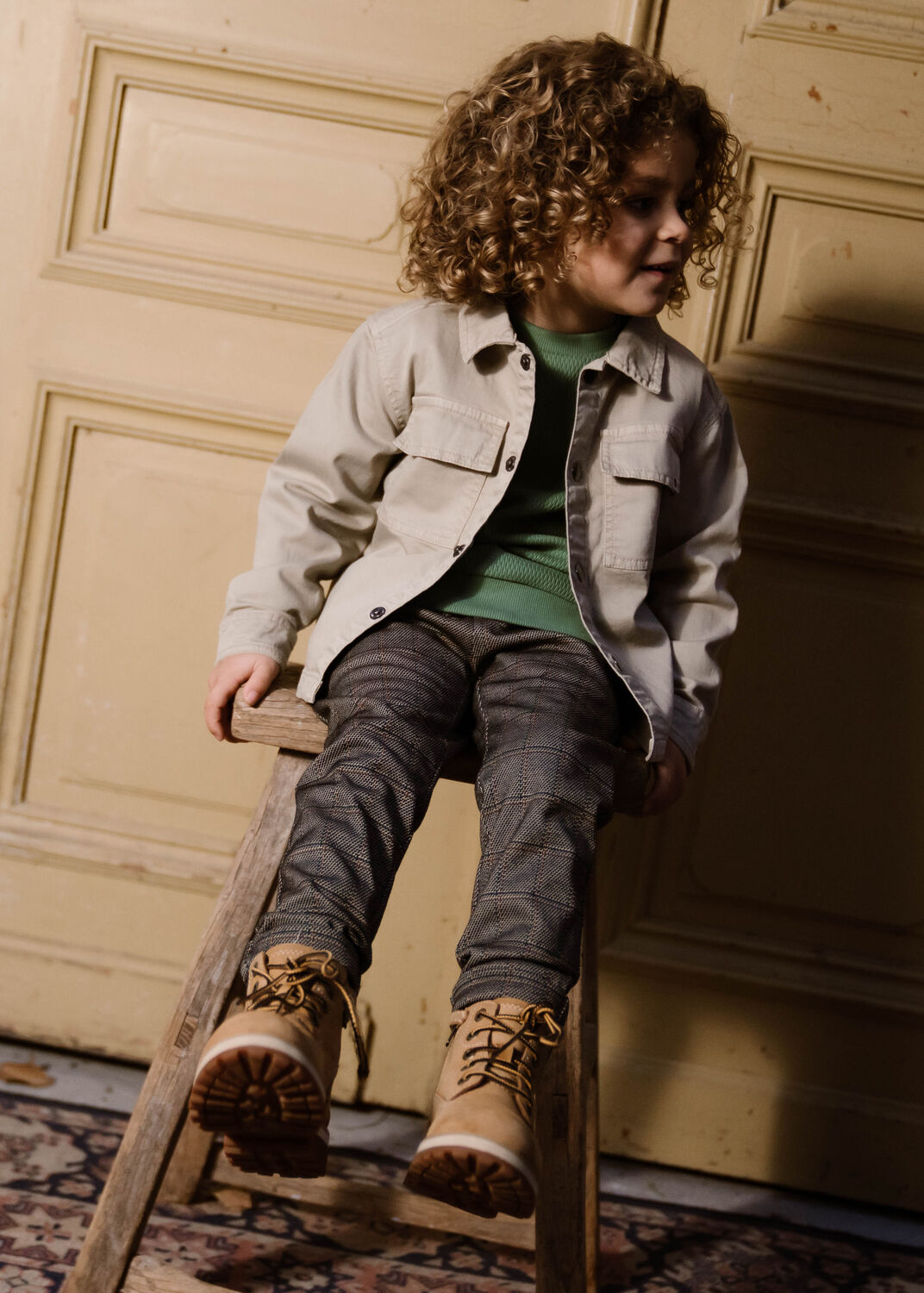 Bruine DAILY7 Cargobroeken CHECK PANTS - large