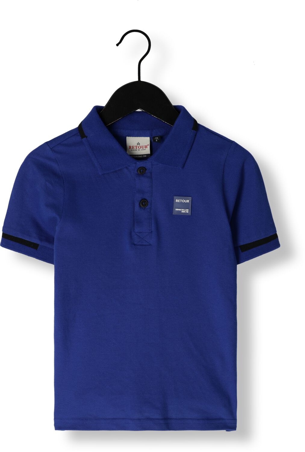 Retour Jeans polo Lucas hardblauw Jongens Biologisch katoen Polokraag Effen 116
