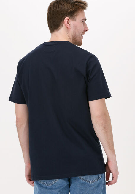 Donkerblauwe WOODBIRD T-shirt JOON FLOW TEE - large