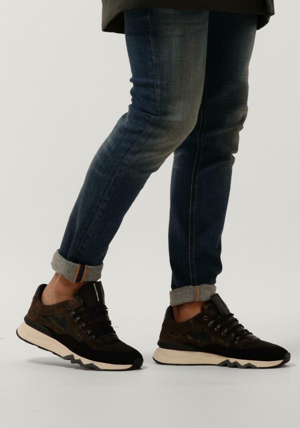 Groene FLORIS VAN BOMMEL Lage sneakers SFM-10135 DE ZAGER - large