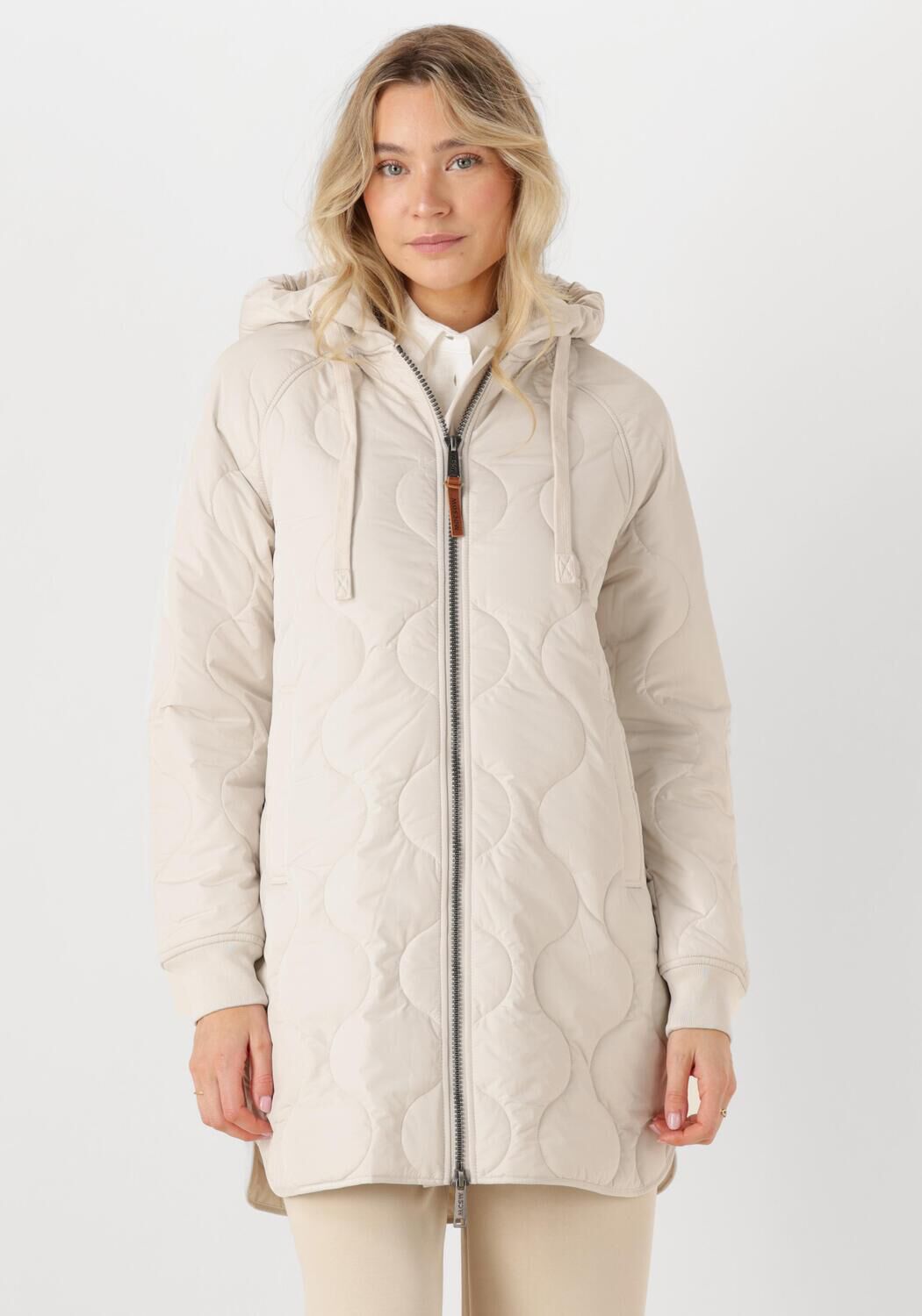 Moscow Elegante Gewatteerde Jas voor Vrouwen Beige Dames