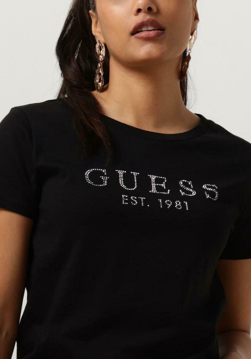 Guess t clearance shirt zwart