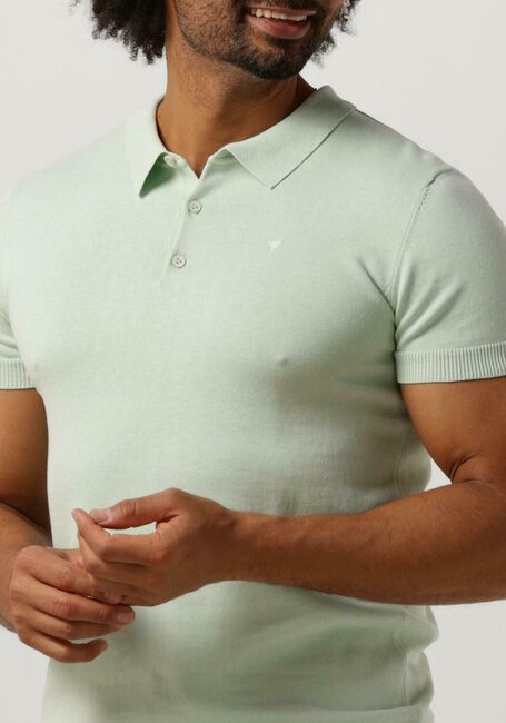 Mint PUREWHITE Polo KNITTED POLO WITH TRIANGLE PRINT AT CHEST - large