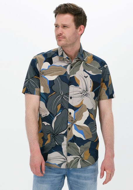 Multi PME LEGEND Casual overhemd SHORT SLEEVE SHIRT PRINT ON CTN SLUB - large