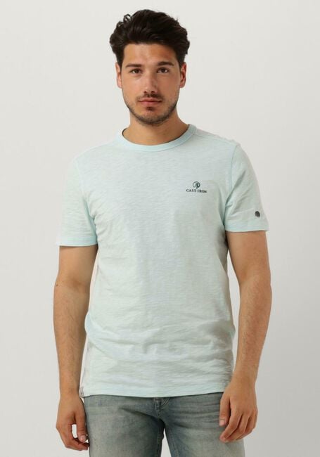 Blauwe CAST IRON T-shirt SHORT SLEEVE R-NECK SLUB JERSEY - large