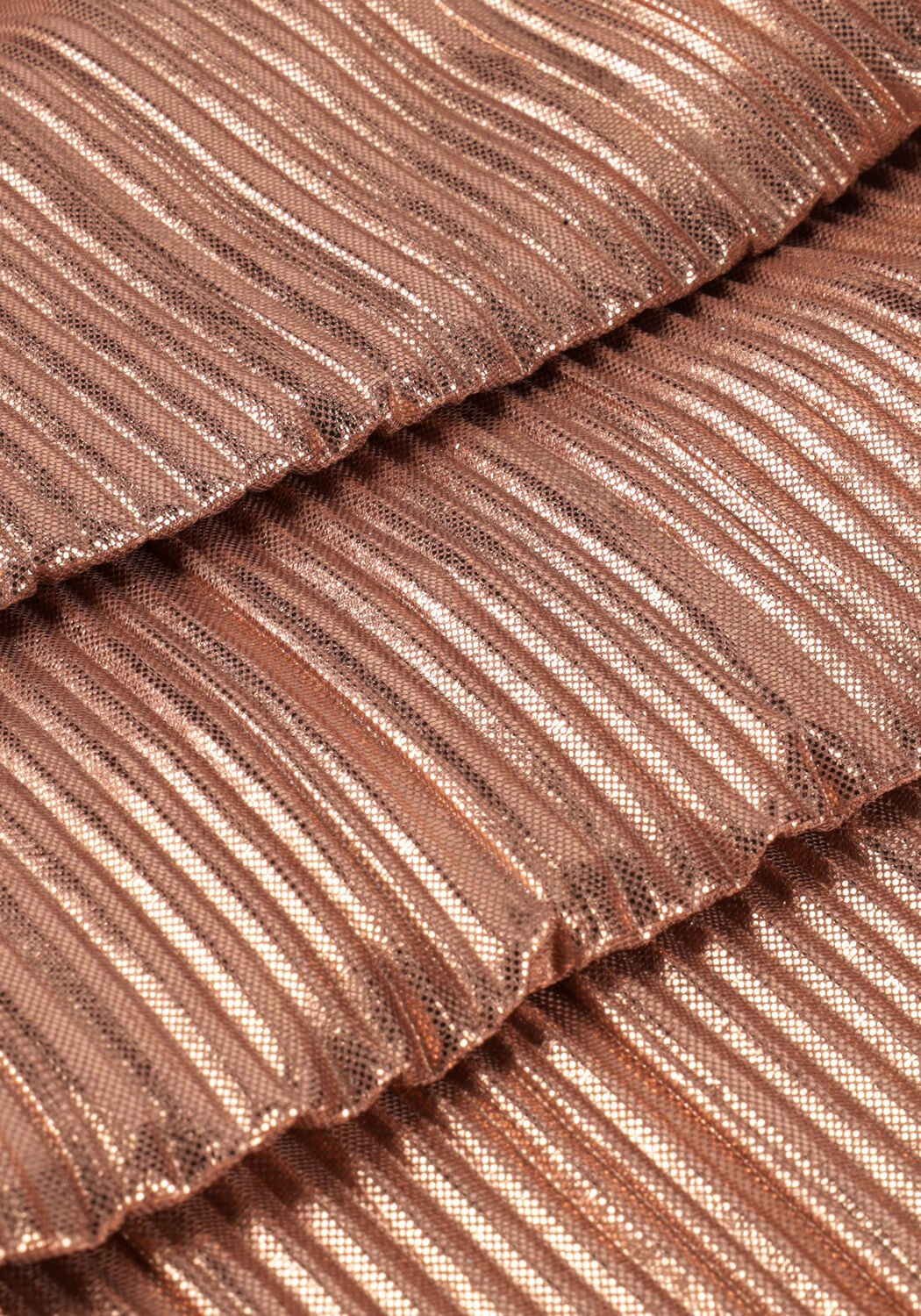 Ros&eacute;gouden LIKE FLO Broeken METALLIC PLISSE GUILLOT - large