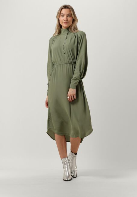 Groene BRUUNS BAZAAR Midi jurk LILLI LYRA DRESS - large