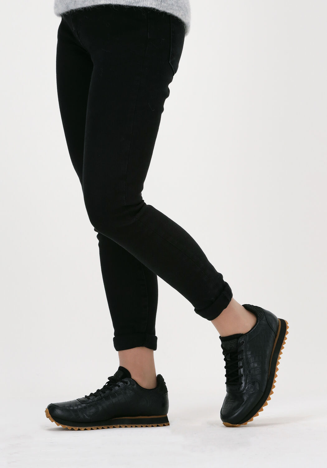 Woden clearance croco zwart