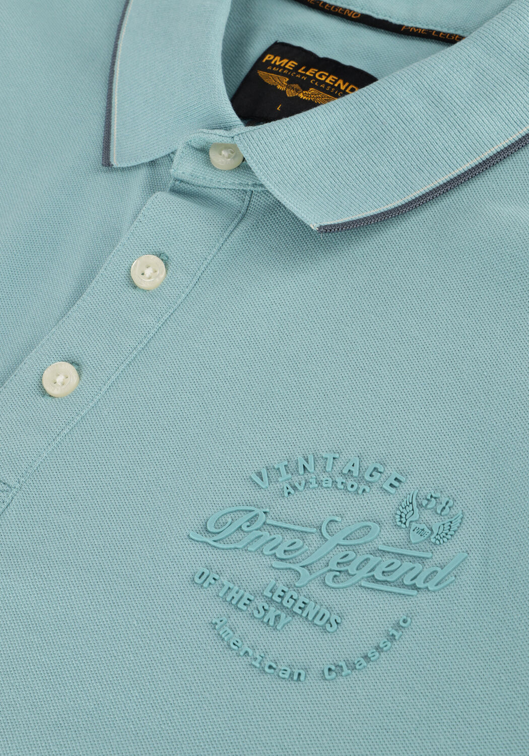 Blauwe PME LEGEND Polo STRETCH PIQUE PACKAGE - large