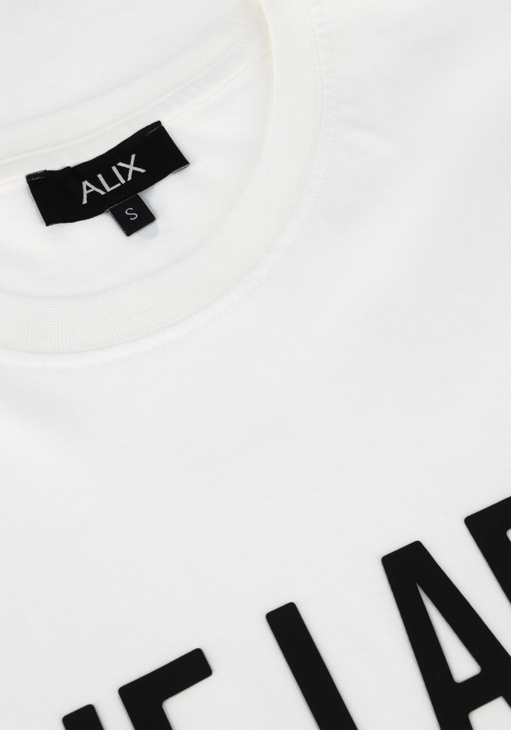 Witte ALIX THE LABEL T-shirt LADIES KNITTED THE LABEL TSHIRT - large