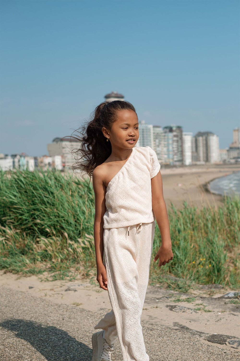 LIKE FLO Meisjes Broeken Flo Girls Crochet Pants Ecru