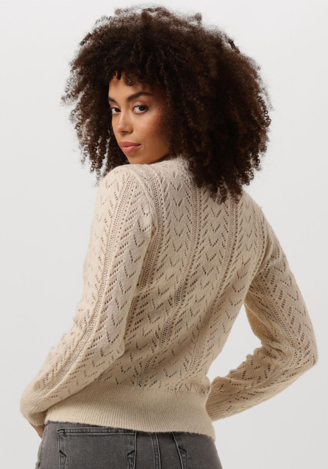 Y.A.S. Dames Truien & Vesten Yastella Ls Knit Pullover S. Wit