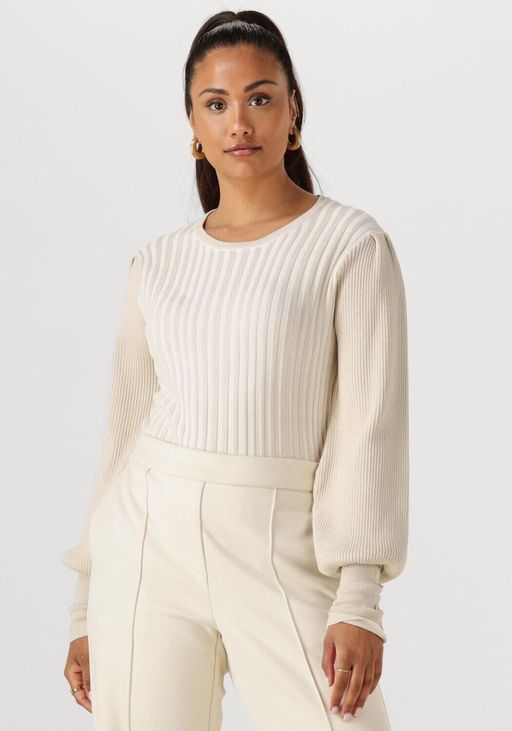 NUKUS Dames Tops & T-shirts Mulberry Pullover Lurex Ecru