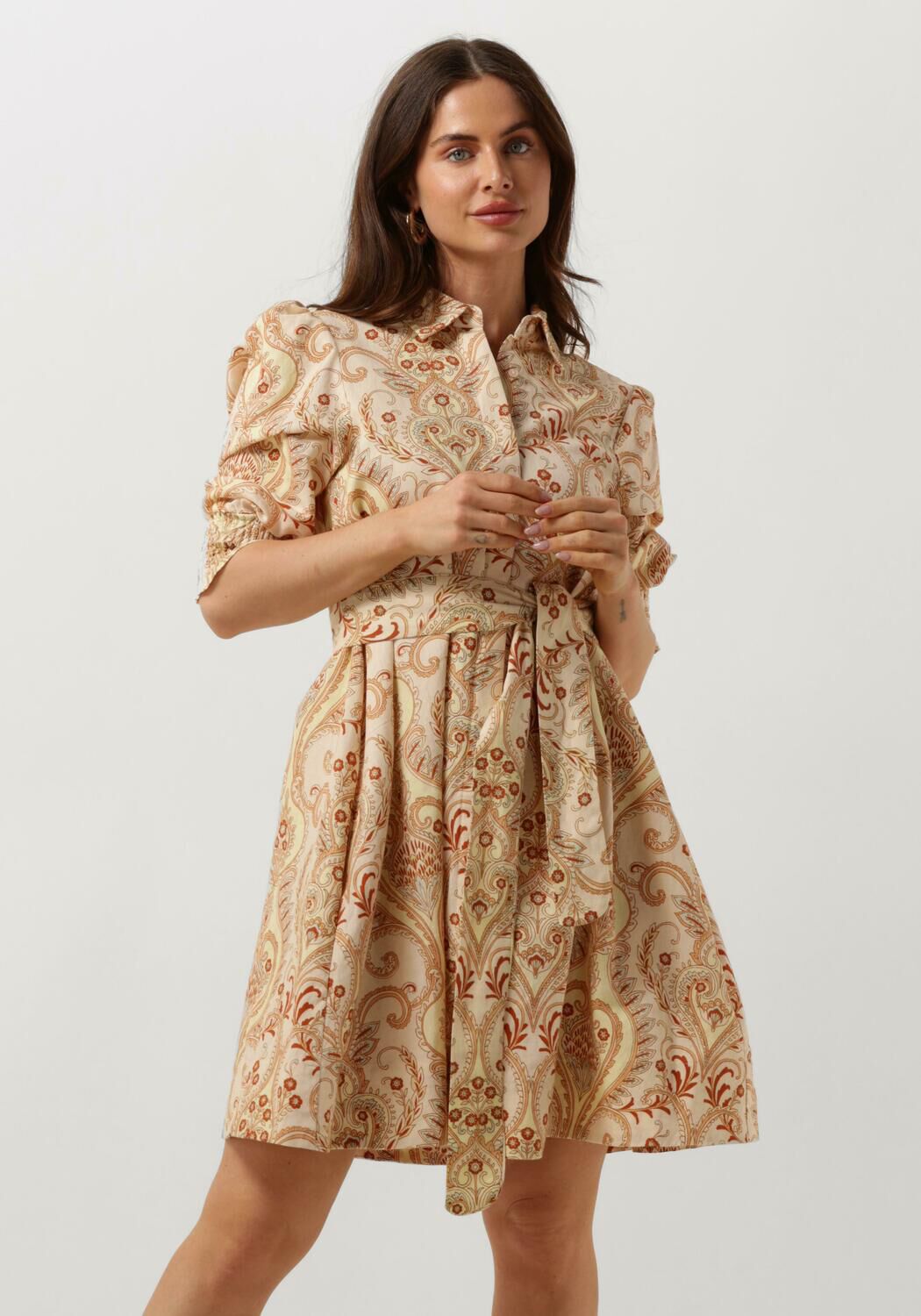 Est'Seven Crème Mini Jurk Elise Multicolor Dames