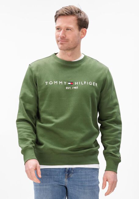 Olijf TOMMY HILFIGER Sweater TOMMY LOGO SWEATSHIRT - large