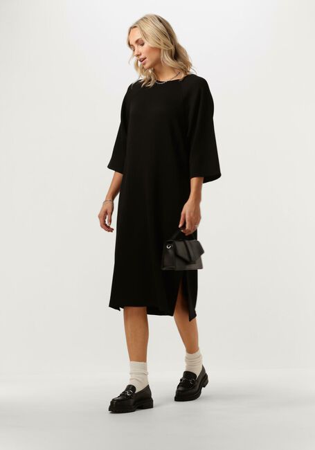 Zwarte MSCH COPENHAGEN Midi jurk MSCHPETUA LMA Q 3/4 SWEAT DRESS - large