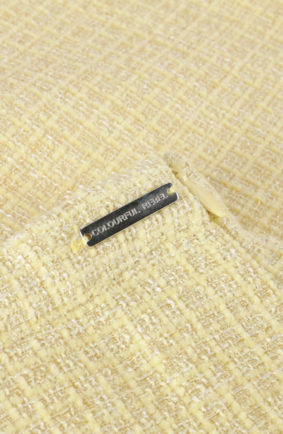 Butter yellow COLOURFUL REBEL Minirok TRISTA BOUCLE MINI SKIRT - large