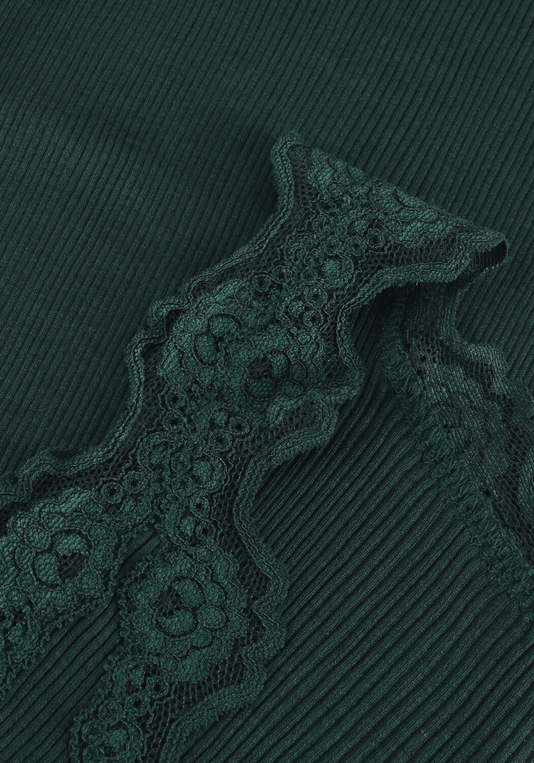 Groene ROSEMUNDE Top BABETTE SILK TOP W/ LACE - large