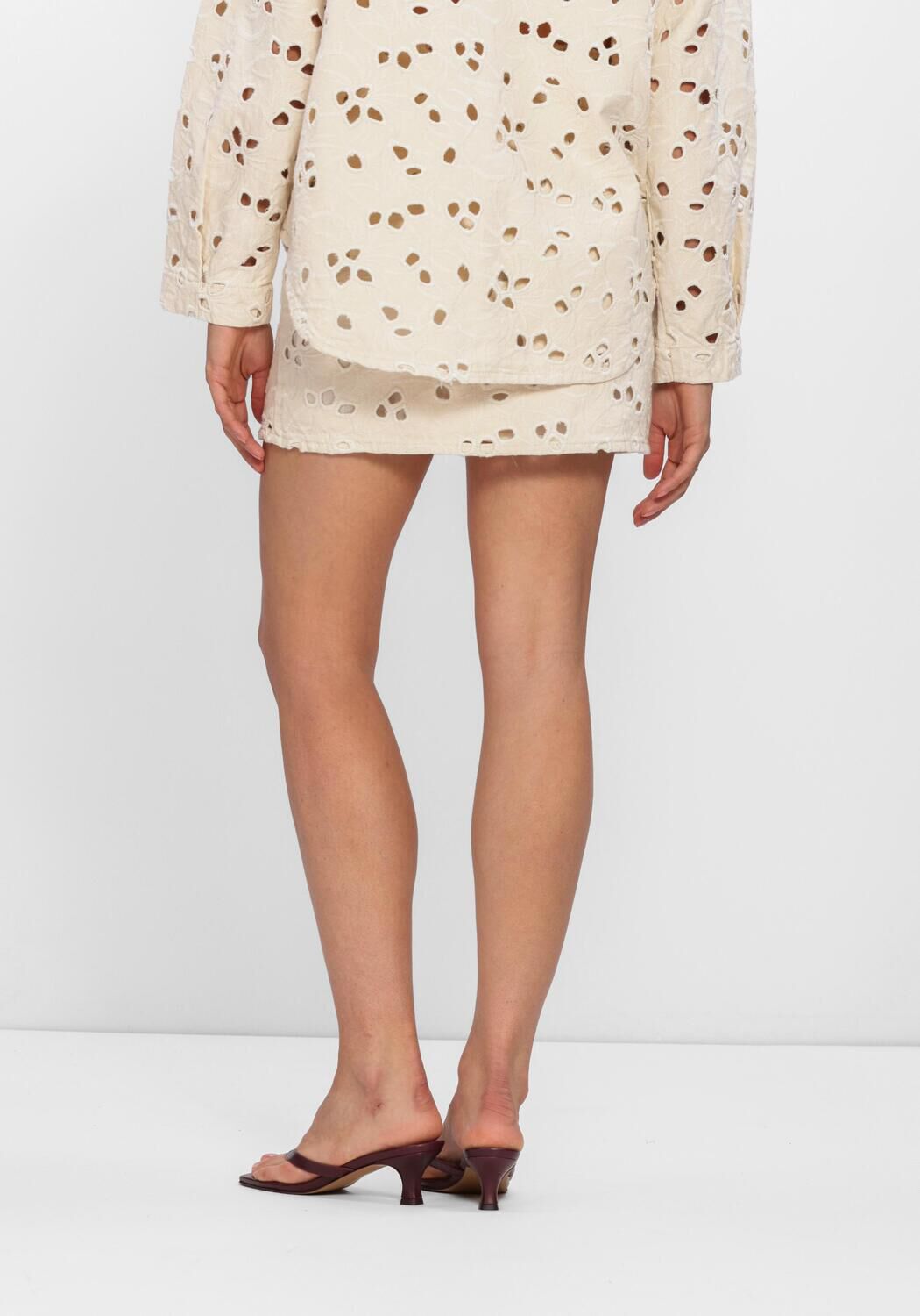 Beige EDITED Rokken JOSIE DENIM SKIRT - large