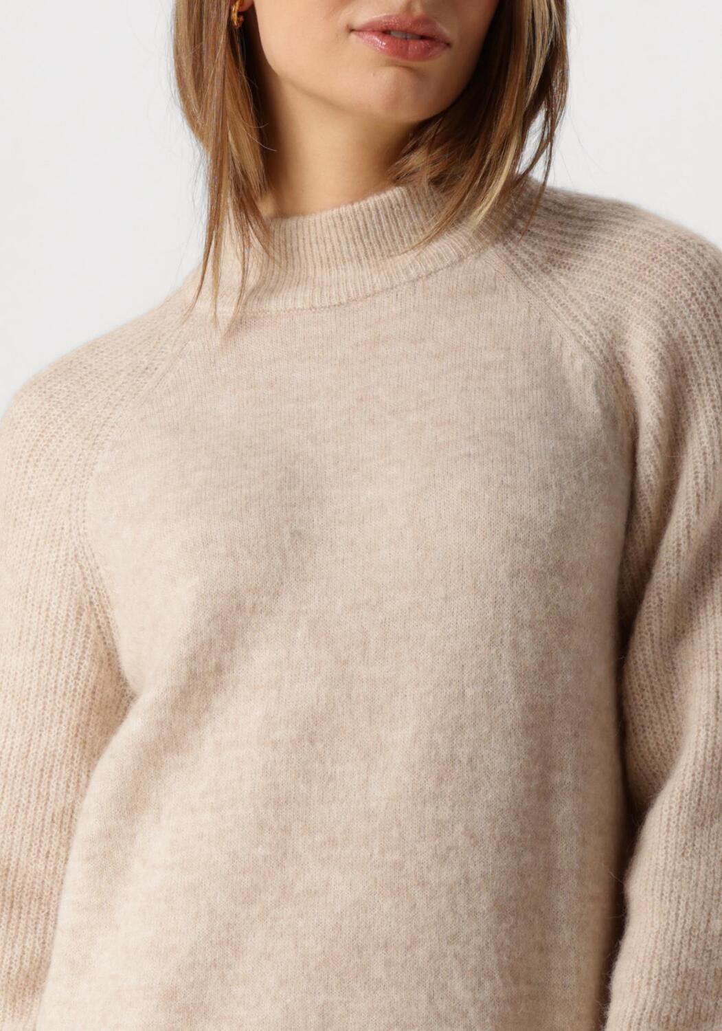 SELECTED FEMME Dames Jurken Slflulu Ls High Neck Knit Dress Beige