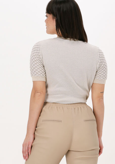 Beige SUMMUM Top SHORT SLEEVE SWEATER COTTON SH - large