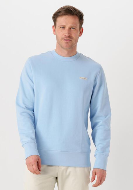 Lichtblauwe CALVIN KLEIN Trui CALVIN KLEIN LABEL CREW NECK - large
