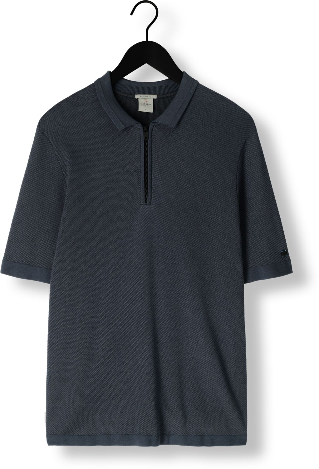 CAST IRON Heren Polo's & T-shirts Short Sleeve Polo Regular Fit Cotton Modal Blauw