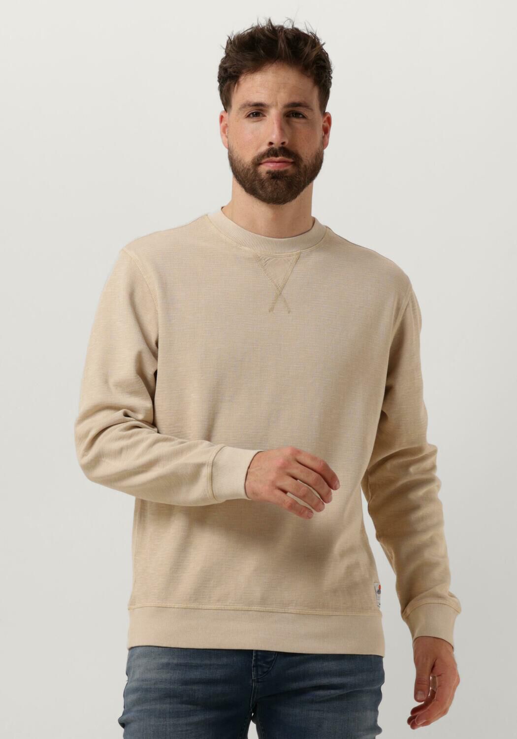 SCOTCH & SODA Heren Truien & Vesten Garment-dyed Structured Sweatshirt Beige