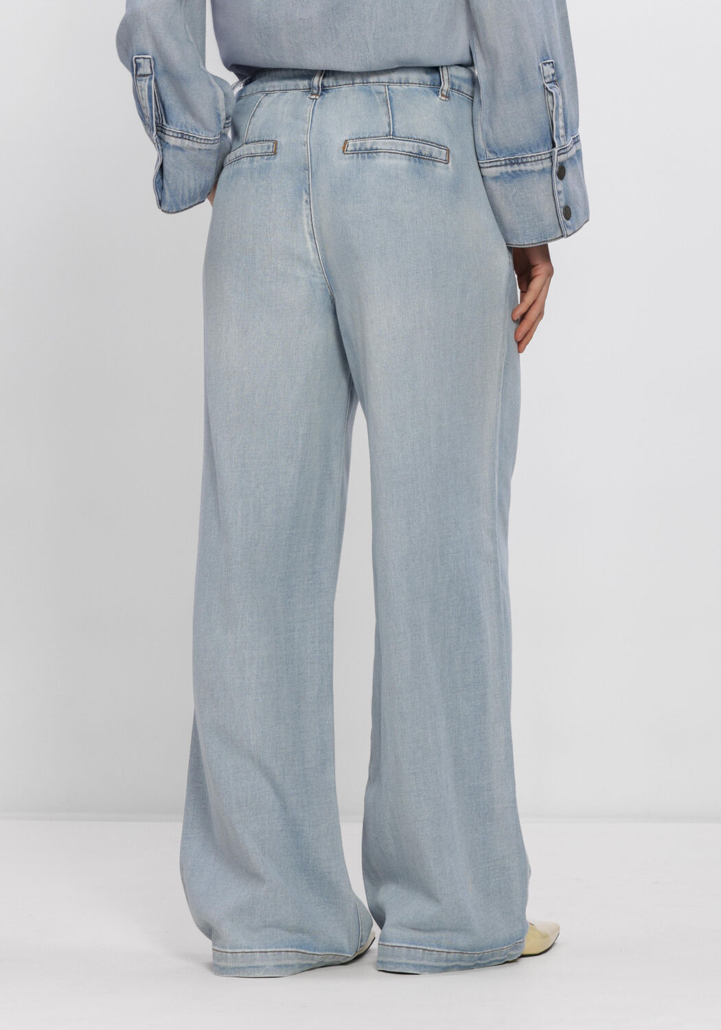 Blauwe MY ESSENTIAL WARDROBE Wide jeans MWZITO 171 HIGH WIDE PANT - large