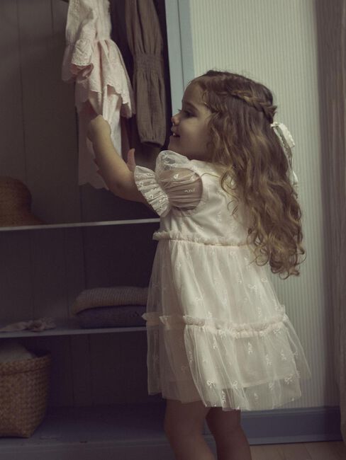 Lichtroze LIL' ATELIER Mini jurk NMFROSETTA SS LOOSE DRESS LIL - large