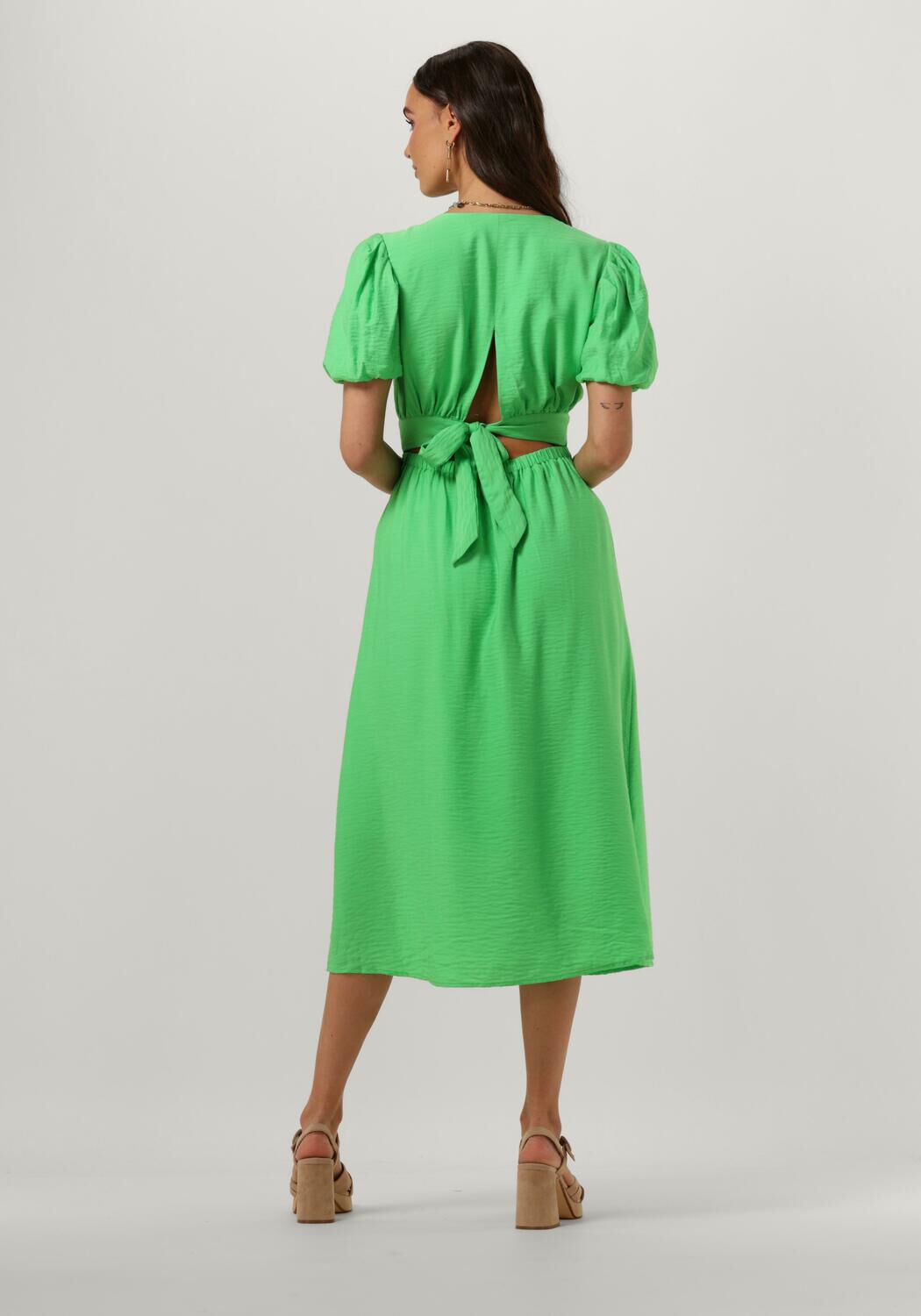 groene y.a.s. midi jurk yasclema ss midi dress