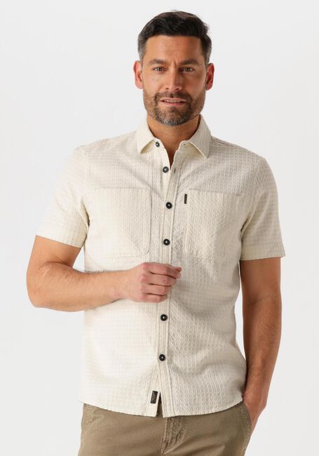 Beige PME LEGEND Casual overhemd SHORT SLEEVE SHIRT STRUCTURE DOBBY - large