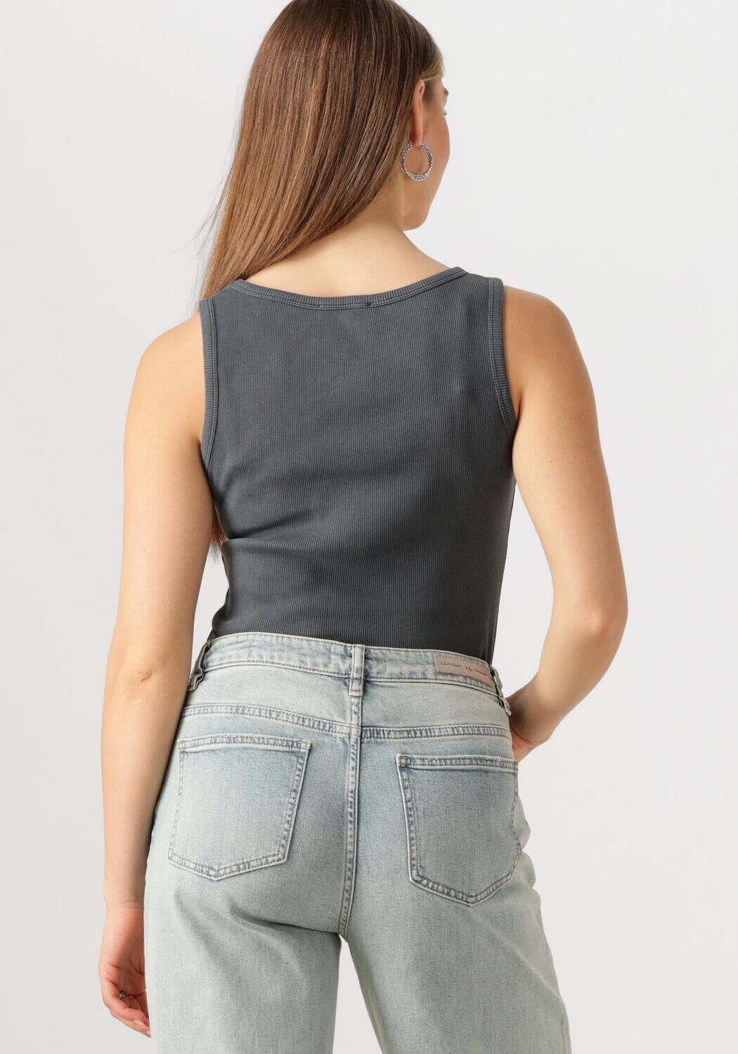 MY ESSENTIAL WARDROBE Dames Tops & T-shirts Mandymw Top Donkergrijs