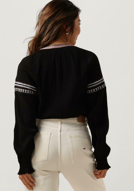 Zwarte SCOTCH & SODA Blouses BALLOON SLEEVE EMBROIDERY TOP - large