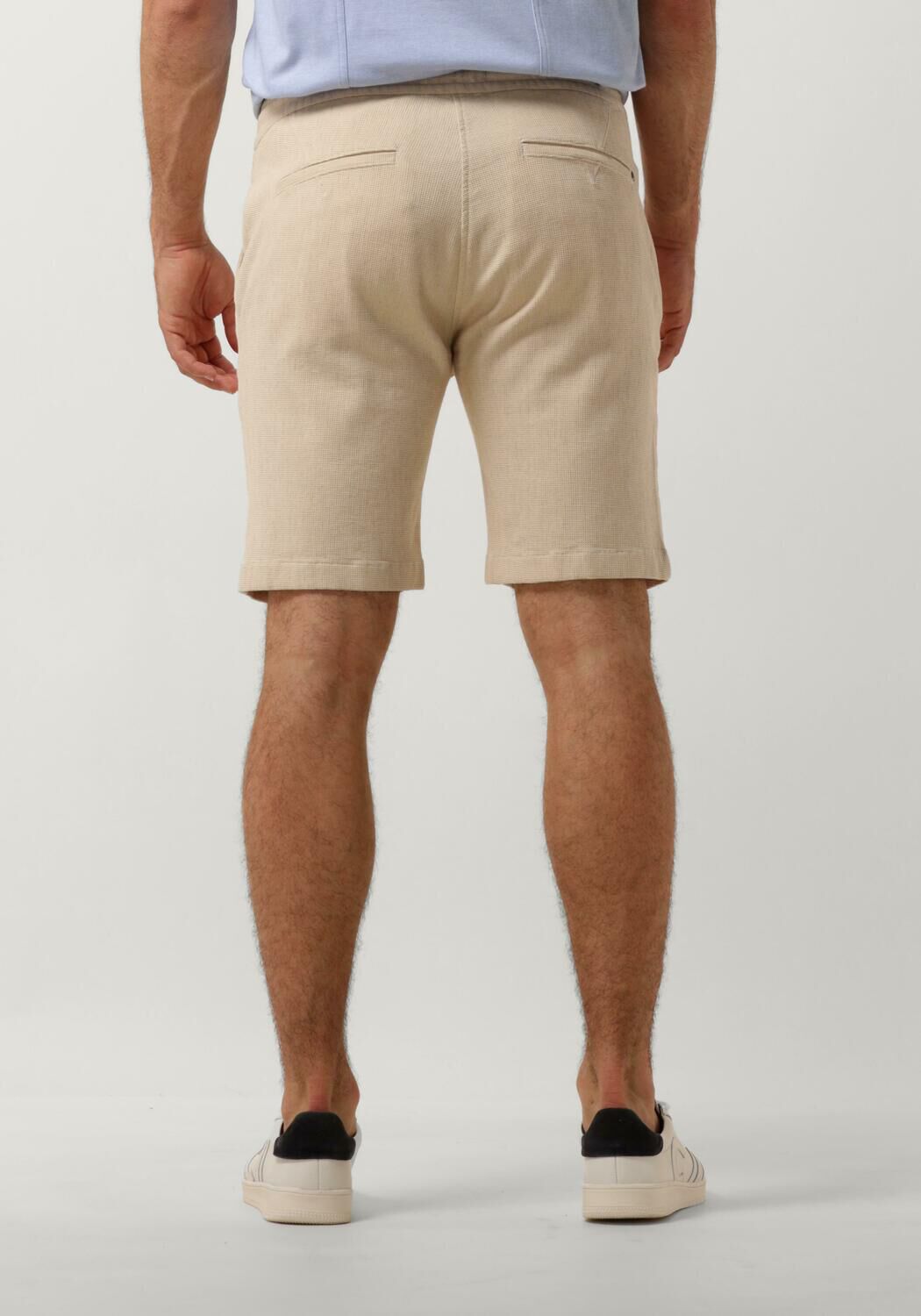 CAST IRON Heren Broeken Chino Shorts Waffle Structure Beige