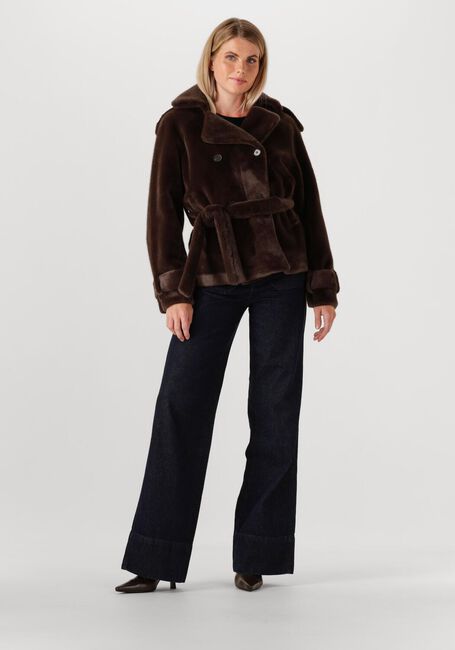 Bruine IBANA Faux fur jas CRISTEL - large