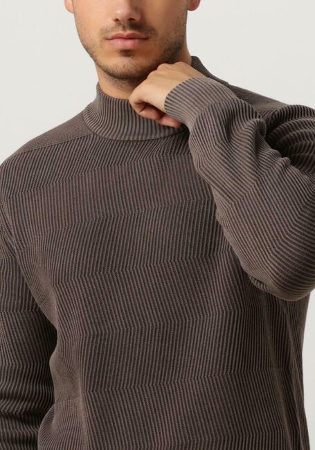 Bruine PUREWHITE Trui JAQUARD WASHED MOCKNECK - large